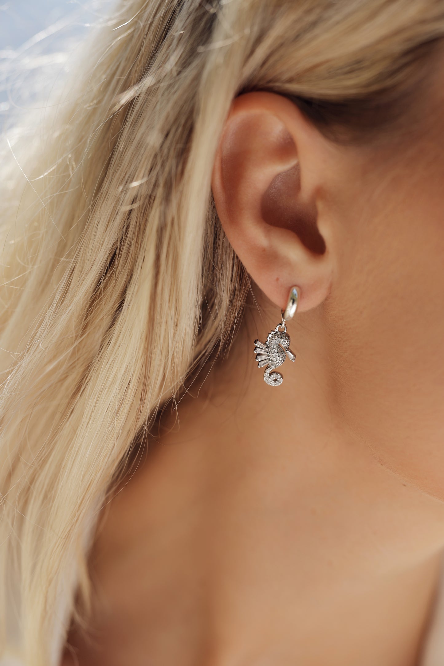 Oorringen met zeepaard zilver zirkonia – MAE.FAE The Label
